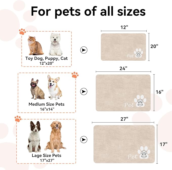Dog Cat Feeding Mat-Absorbent Pet Bowl Mat - Image 5