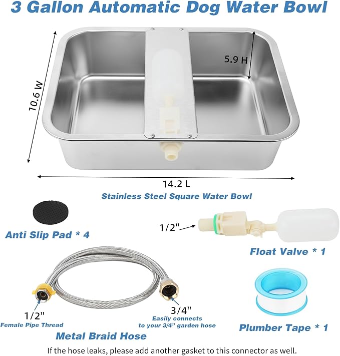 YUEPET 3 Gallon Auto Dog Water Bowl Dispenser Outside Automatic Water Dispenser - Image 6