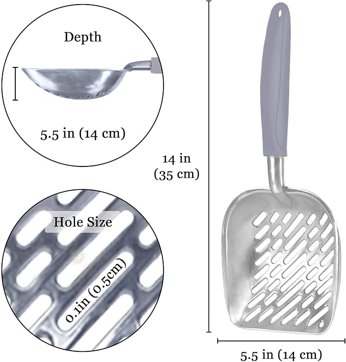 SunGrow Cat Litter Scoop, Life Transforming Cat Scooper, Saves Clear Litter - Image 7