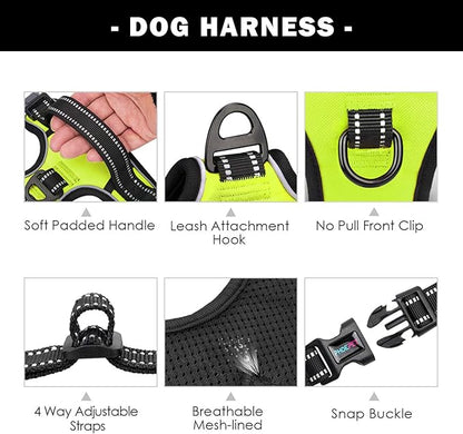 PHOEPET No Pull Dog Harnesses for Small Dogs Reflective Adjustable Front Clip - Image 4