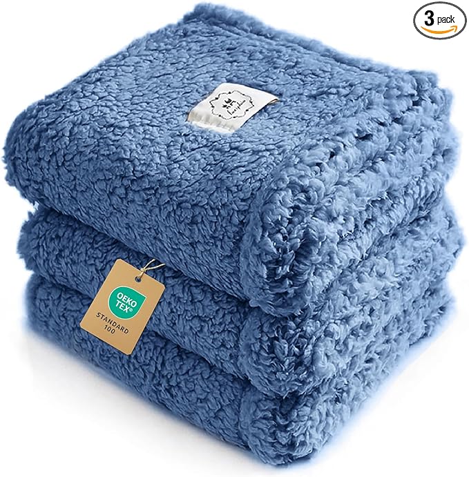 Luciphia 1 Pack 3 Calming Dog Blanket Fluffy Premium Fleece Pet Blankets Soft by luciphia
