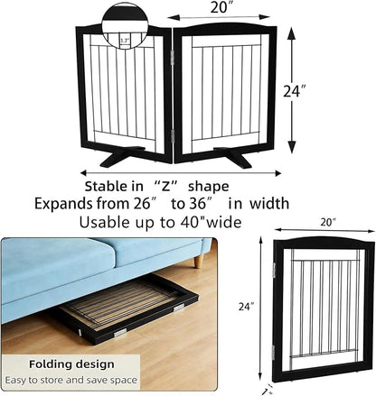 ZJSF Freestanding Dog Fence Indoor, Foldable Dog Gate - Image 7