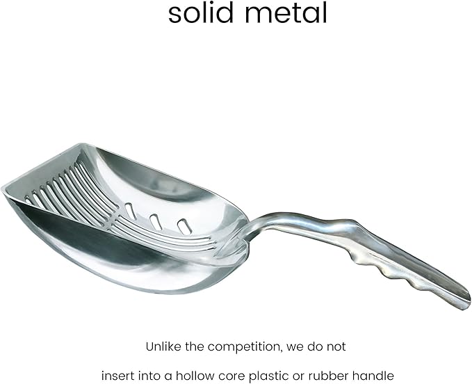 DuraScoop® Premium Multicat Cat Litter Scoop | Solid Metal | Litter Box Tray - Image 2