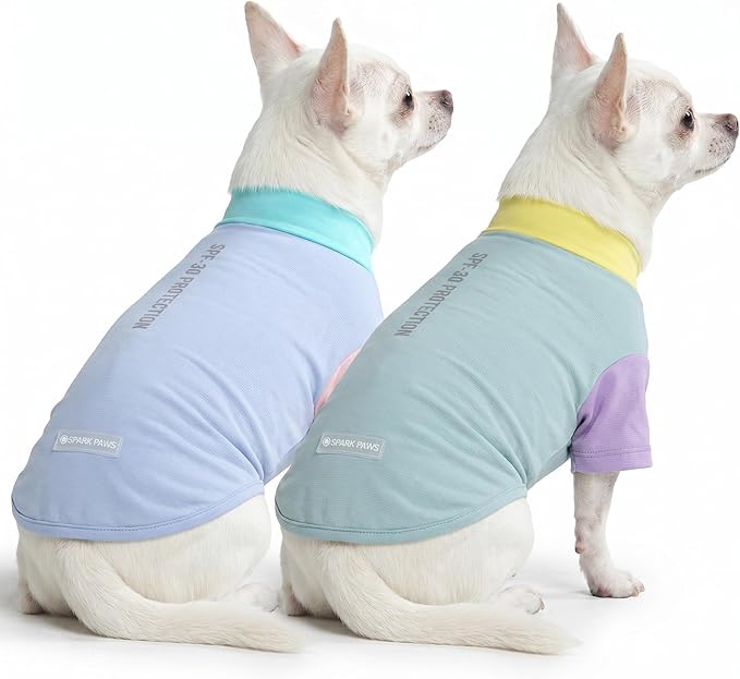 Spark Paws Sunblock Dog T-Shirt, SPF30 Protection, Lightweight Breathable Quick by SparkPaws