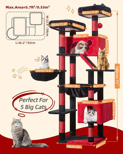 Taoqimiao Gothic Cat Tree 71-Inch, Cat Tower - Image 2