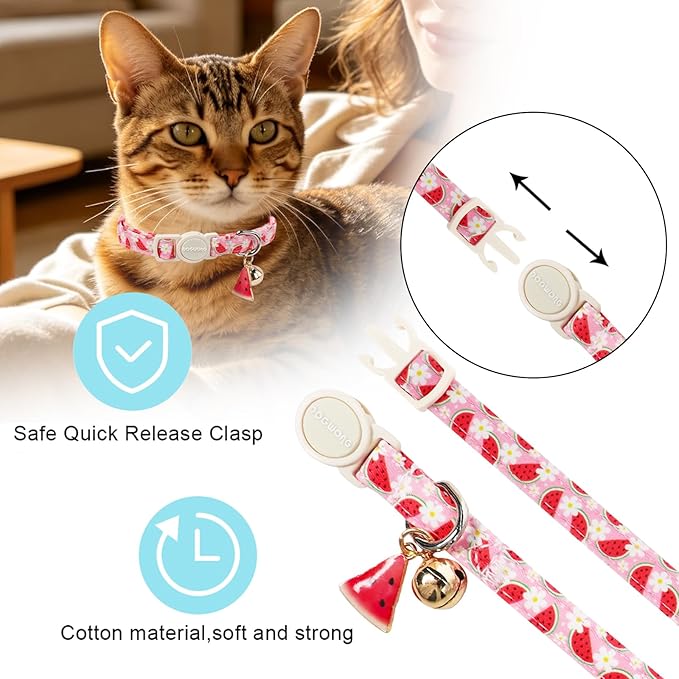 2 Pack Pink Cat Collars - Image 3