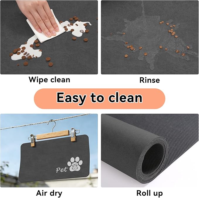 Dog Cat Feeding Mat-Absorbent Pet Bowl Mat - Image 6