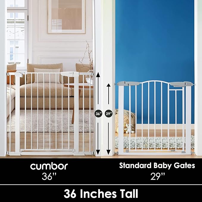 Cumbor 36" Extra Tall Baby Gate - Image 3