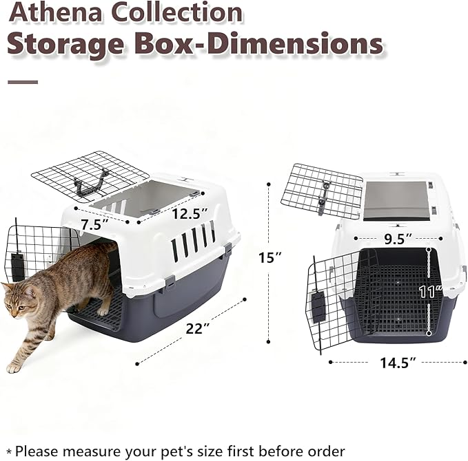 Athena Collection 22" Hard-Sided Travel Pet Carrier - Image 2