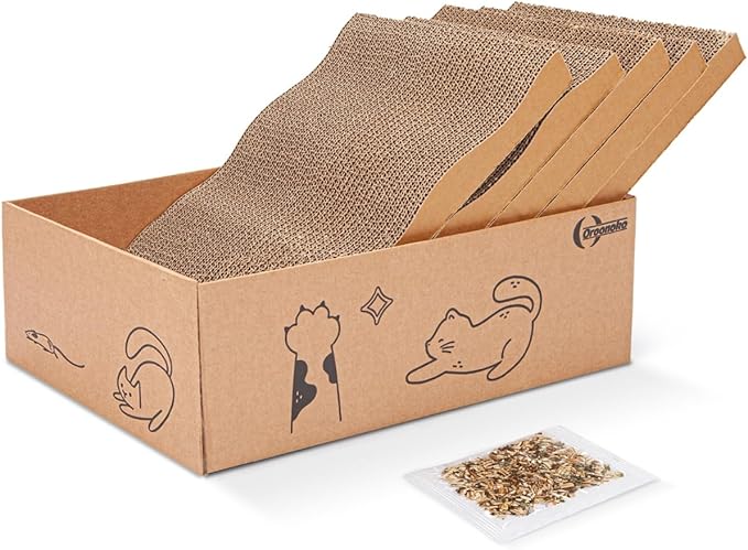 5 in 1 Cat Scratcher Cardboard, XL-Large Cat Scratch Pad, Cat Scratching Boards by Oroonoko
