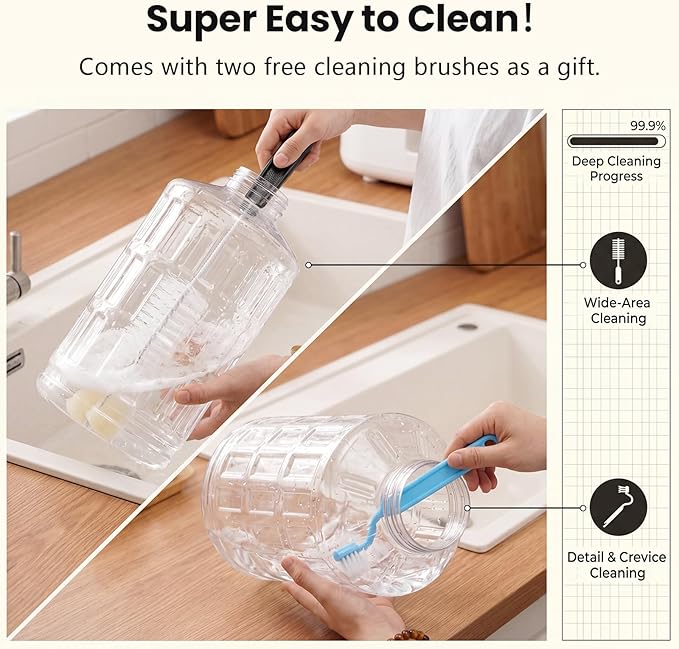 CZPET Dog Water Bowl Dispenser 9.5L, Wider Mouth & Upgraded Brush, Easy - Image 2