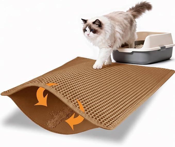 Pieviev Cat Litter Mat Double Layer Waterproof Urine Proof Trapping Mat 1 Pack by Pieviev