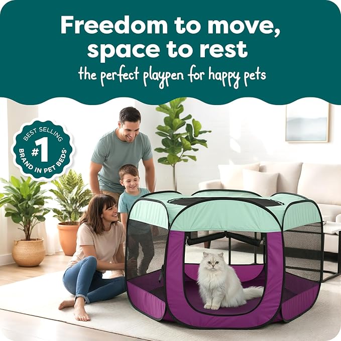 FurHaven Soft-Sided Dog & Cat Playpen, Portable Foldable Indoor & Outdoor Pet - Image 2