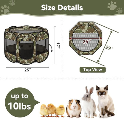 Pink Puppy Playpen for Middle Dog Cat, Dogs Tent Crate Cage Indoor/Outdoor - Image 3