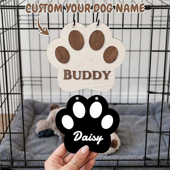 Personalized Dog Room Decor Custom Dog Crate Accessories Name Plate Doghouse - Image 5