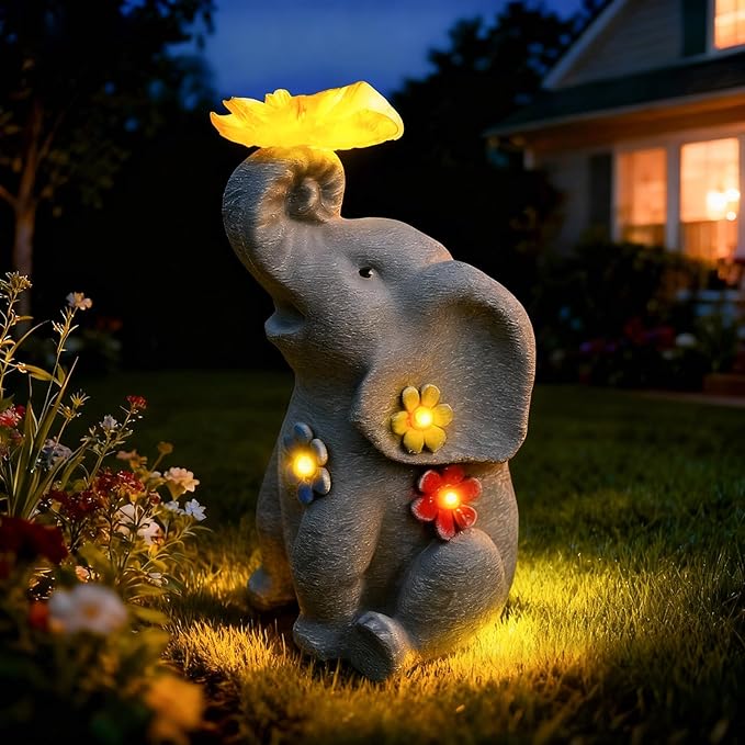 Lucky Elephant Garden Statue by Loungelore