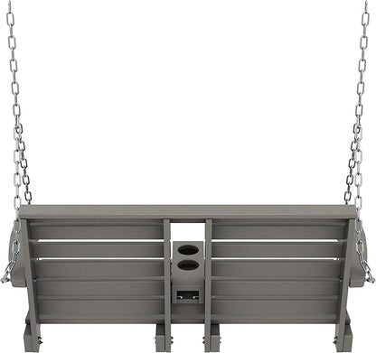 KINGYES Outdoor Hanging Porch Swing, 2 Seat Patio Swing Recliner - Image 8