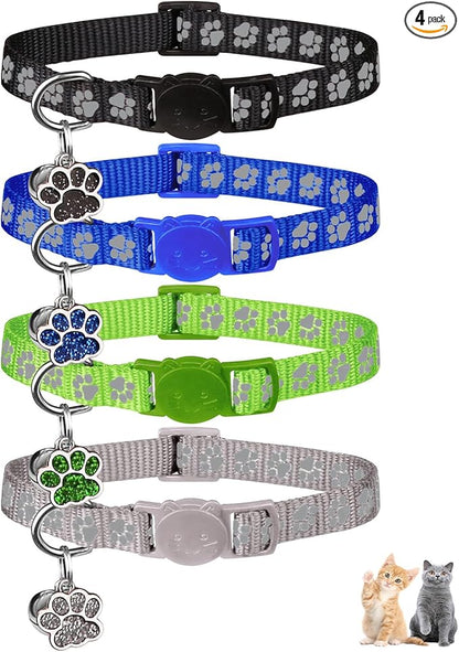 4PCS Breakaway Cat Collars, Reflective Cat Collar by Unknown