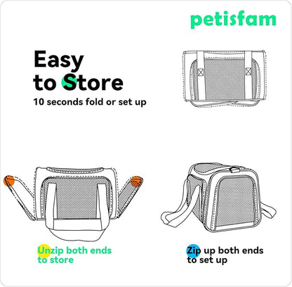 Quick-in Pet Carrier Bag for Cats & Dogs. Airy Mesh Windows Let Fur-Kids See - Image 6