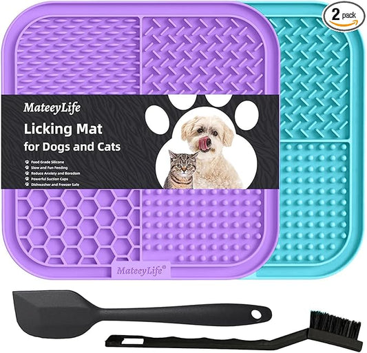 MateeyLife 2PCS Large Lick Mat for Dogs and Cats, Licking Mats for Dog Anxiety by MateeyLife