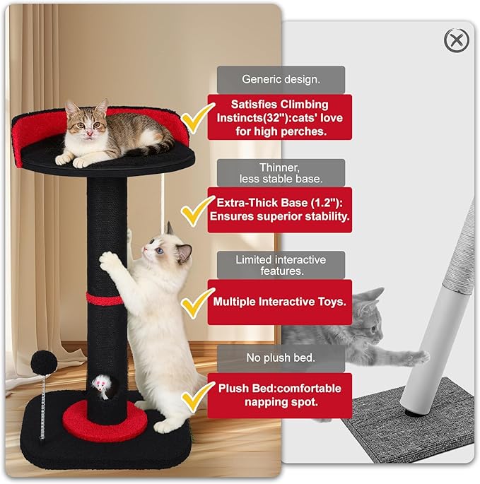 Tall Cat Scratching Post for Indoor Cats Adults, Cat Scratch Post - Image 4