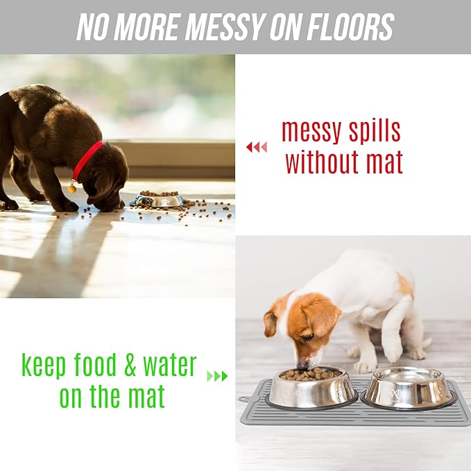 Pet Placemat for Dog and Cat, Mat for Prevent Food and Water Overflow, Portable - Image 6