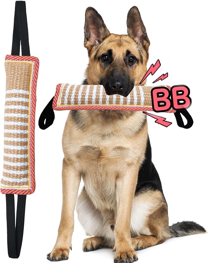 Clysoru Squeaky Tug Toy for Dogs Jute by Clysoru