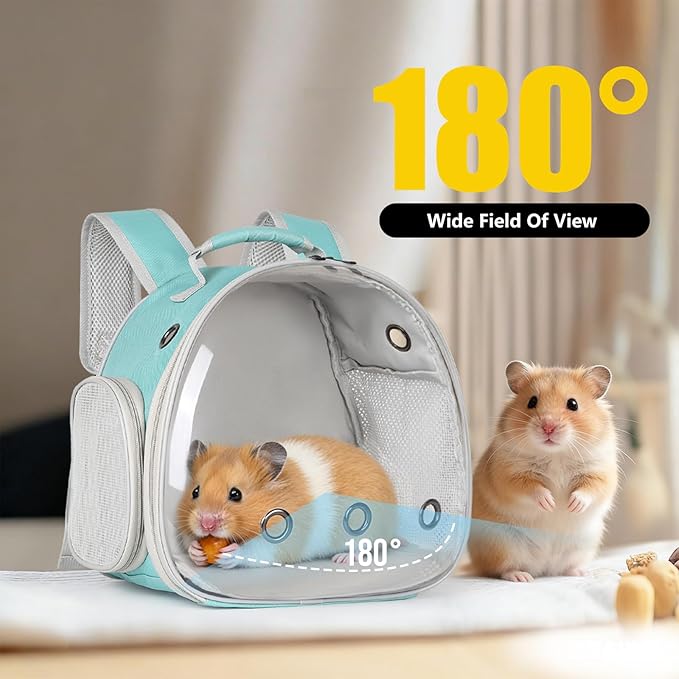 Guinea Pig Backpack, Space Capsule Bubble Window Small Animal Backpack - Image 3