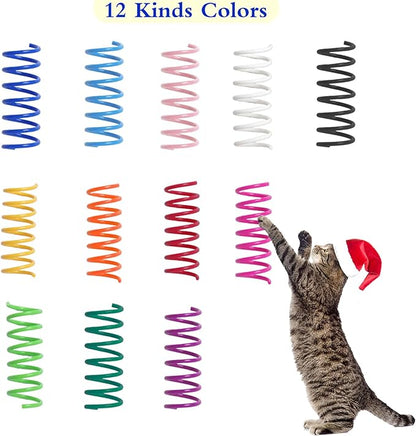 48PCS 12Colors Cat Spring Toys for Indoor Cats, Interactive Coil Springs for - Image 4