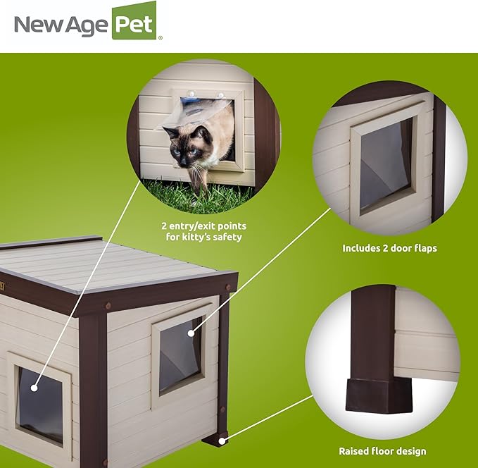 New Age Pet ECOFLEX Albany Outdoor Cat House - Image 9