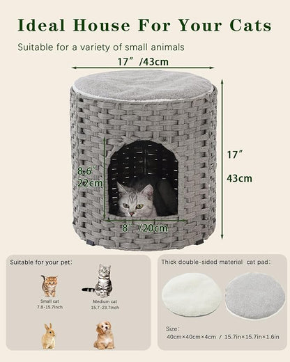 SETVSON Cat House for Indoor Cat, Large Double Cat Houses Cat Bed Cave - Image 5