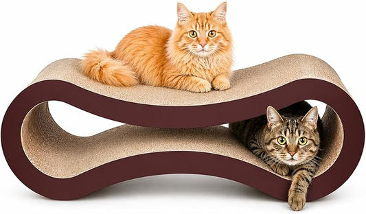 Extra Large Cat Scratcher Cardboard Bed, 100% Recyclable & Reversible Durable by SimpleDeluxe