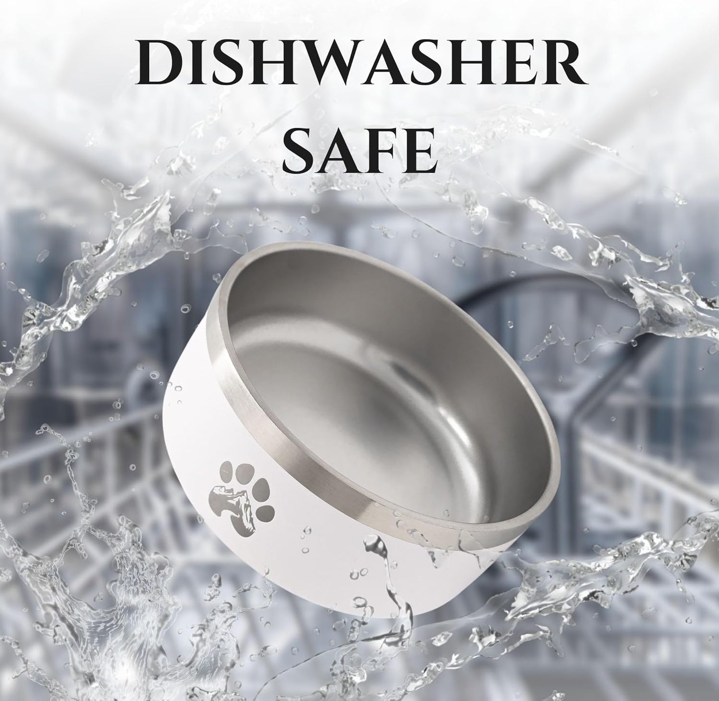Stainless Steel Dog Bowl for Small-Large Dogs | Double Wall Insulated, Non-Slip Base Heavy Duty Water and Food Bowls for Dogs & Cats | Pet Safe BPA Free & Dishwasher Safe | 64 Oz - Blue