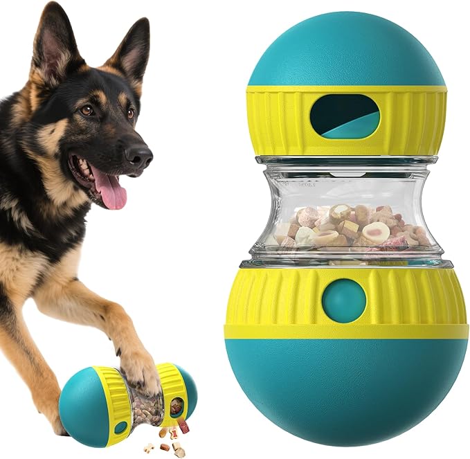 BSISUERM Dog Treat Dispensing Puzzle Toy Adjustable Food Dispenser Slow Feeder by BSISUERM