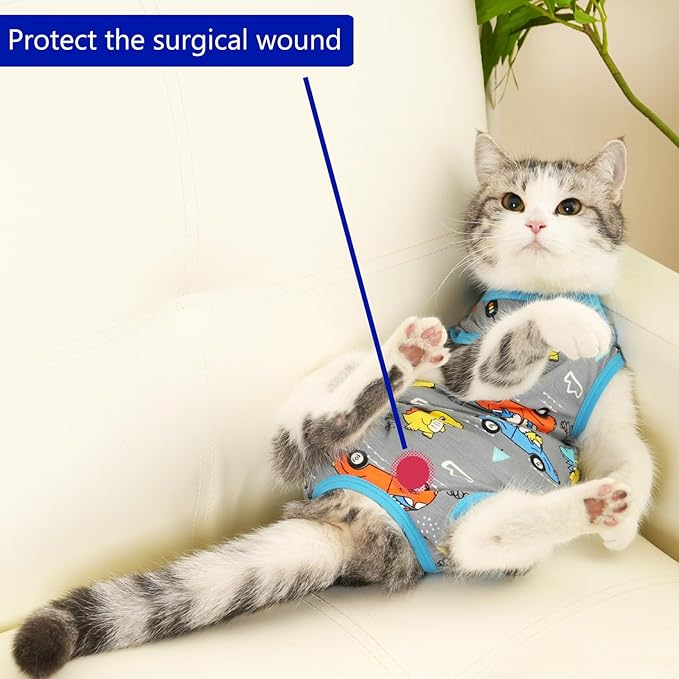 kzrfojy Cat Recovery Suit Cat Onesie - Image 4