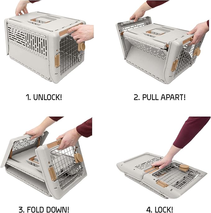 SportPet Designs Collapsible Small Pet Travel Carrier, Hard-Sided Kennel - Image 3
