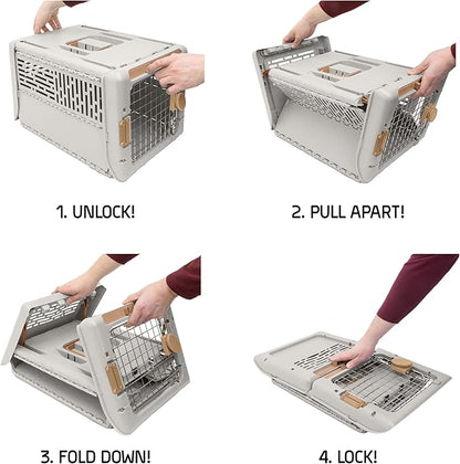 SportPet Designs Collapsible X-Small Pet Travel Carrier, Hard-Sided Kennel - Image 4