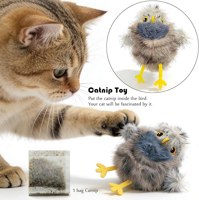 Tipmant Realistic Electric Birds Cat Teaser Interactive Toy Kitten Kitty - Image 4