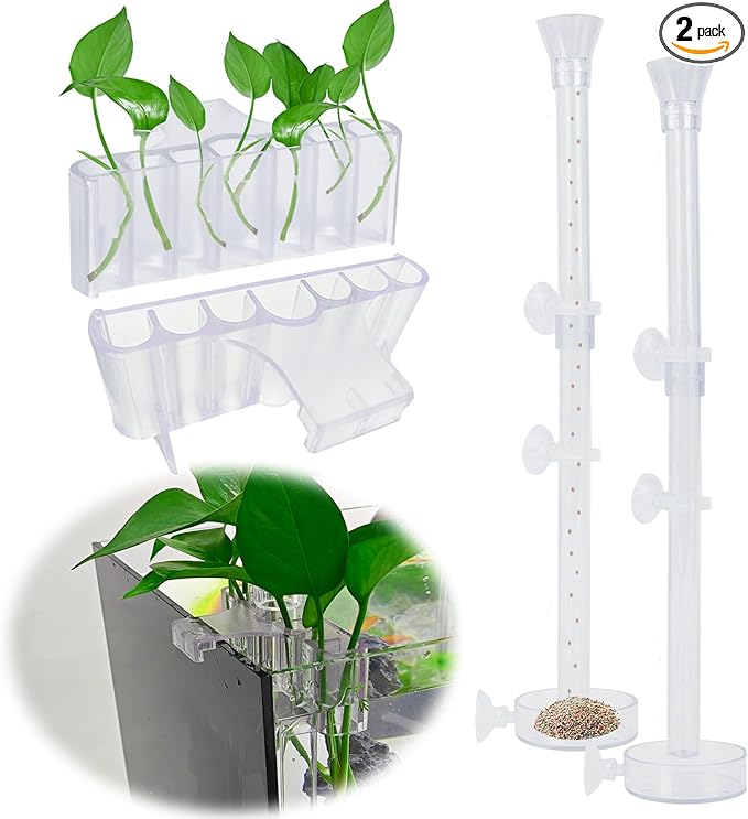 2PC 7 Holes Upgraded Aquarium Plant Holder, Aquatic Plants Cup by Aidmi