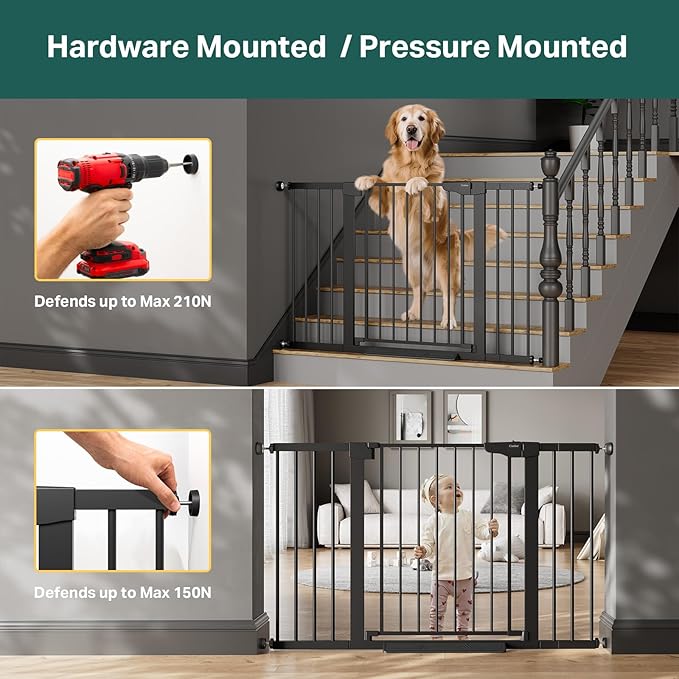Cumbor 2 Pack 29.7-51.5" Extra Wide Baby Gate - Image 7