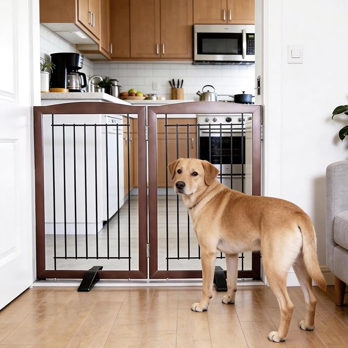 ZJSF Freestanding Dog Fence Indoor, Foldable Dog Gate - Image 2