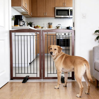ZJSF Freestanding Dog Fence Indoor, Foldable Dog Gate - Image 2