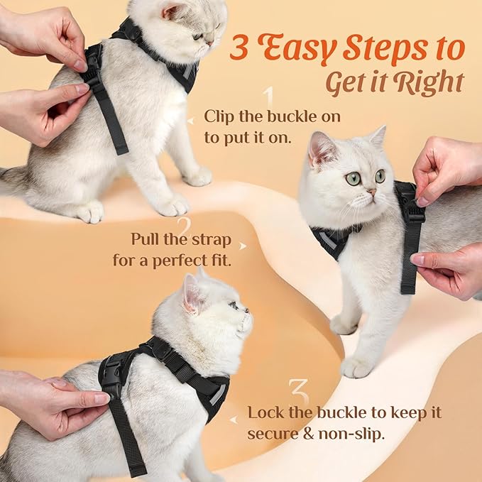 Dooradar Cat Harness and Leash Set, Escape Proof Soft - Image 8