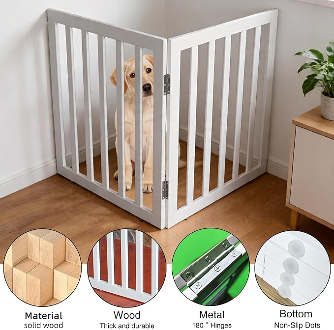 Dog Gate Indoor, Freestanding Dog Fence - Image 5