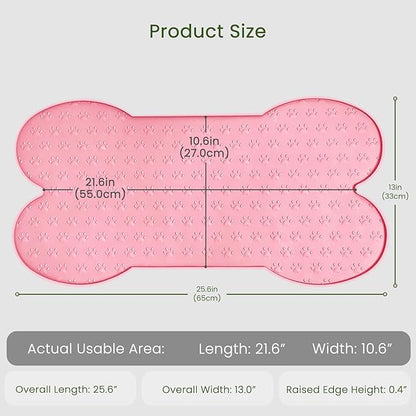 PWTAA Dog Food Mat Anti-Slip Silicone Dog Bowl Mat Thicker Pet Placemat - Image 2