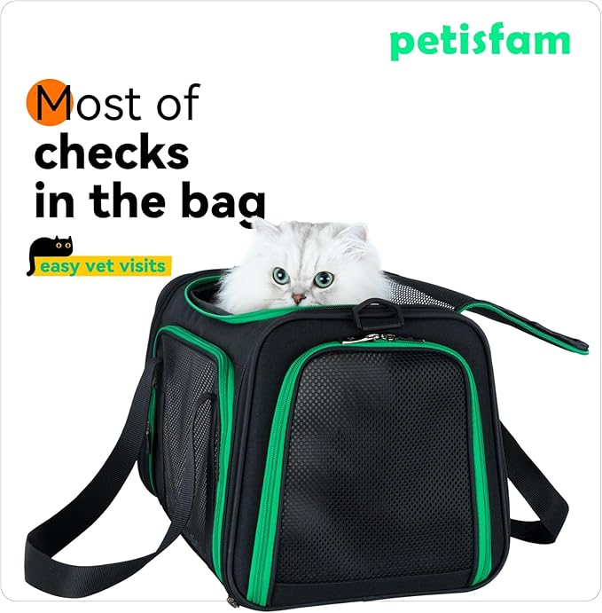 Quick-in Pet Carrier Bag for Cats & Dogs. Airy Mesh Windows Let Fur-Kids See - Image 3