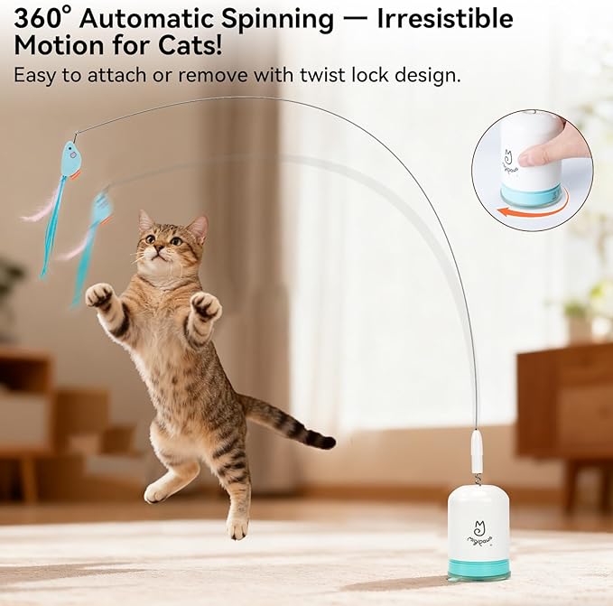Migipaws Interactive Automatic Cat Teaser Wand Toy - Image 2