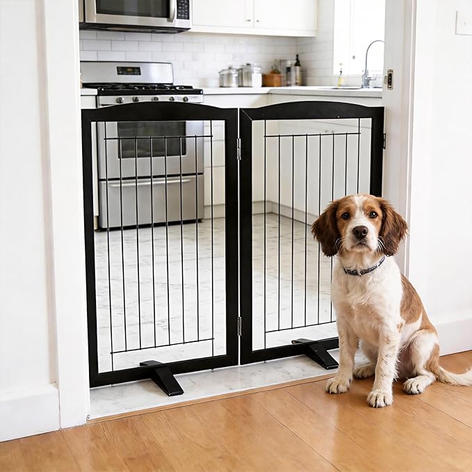 ZJSF Freestanding Dog Fence Indoor, Foldable Dog Gate - Image 2
