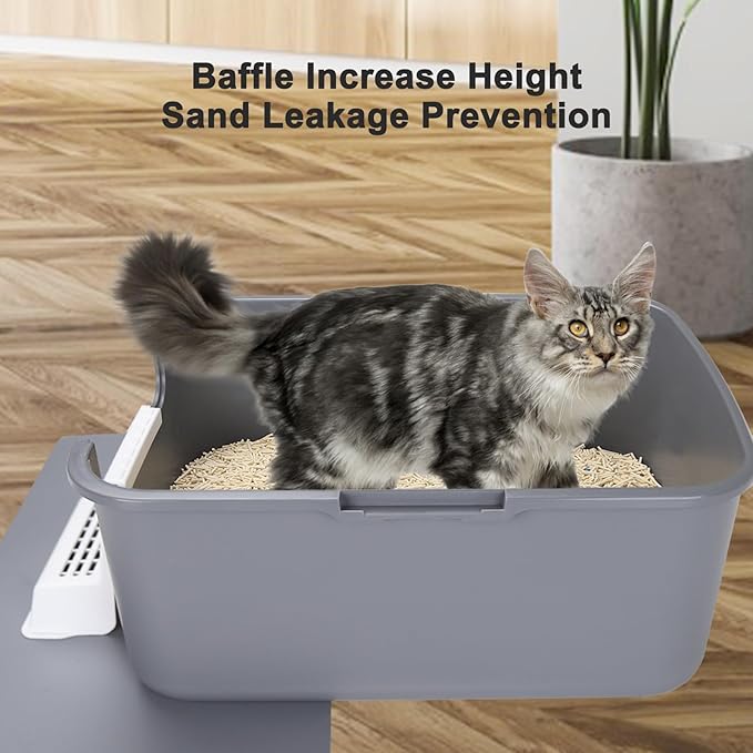 Sfozstra Grey Enclosed Cat Litter Box - Image 5