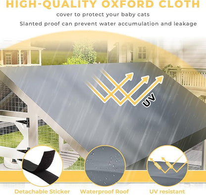 69.7" L Large Catio Outdoor Cat Enclosure, Walk-in Outdoor Cat House - Image 6